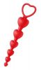 Sweet Hearts Silicone Anal Beads Red