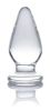 Ember Weighted Tapered Anal Plug Glass Clear