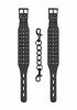 Ouch! Skulls & Bones Ankle Cuffs With Skulls Black
