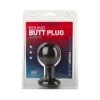Round Butt Plug Medium Black