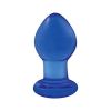 Crystal Glass Butt Plug Small Blue