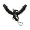 Vibrating Double Delight Strap-On Black