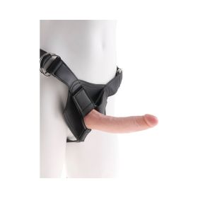 King Cock Strap On Harness 7 inches Cock Beige