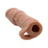 Natural Realskin Uncircumcised Xtender Removable Bullet Waterproof Brown