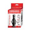 Commander Beginners Vibrating Buttplug Removeable Bullet Suction Cup Base Silicone Black