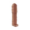 Natural Realskin Vibrating Uncircumsised Xtender With Scrotum Ring