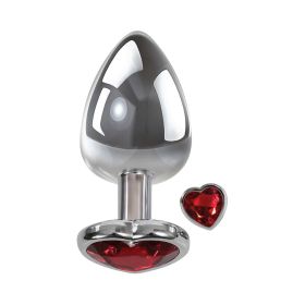 Large Red Heart Gem Anal Plug