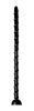 Hosed 18 Inches Swirl Thin Anal Snake Black