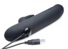 Bling Bunny 10X Flexing Silicone Rabbit Vibrator Black