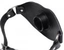 Feeder Locking Open Mouth Gag Black Leather O/S