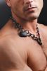 Tom Of Finland Locking Chain Cuffs Steel Silver