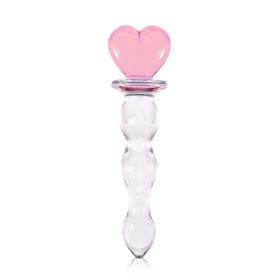 Crystal Heart Of Glass Wand and Vase - Pink