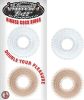 Mack Tuff Ribbed Cock Rings Clear/Smoke 2 Pack