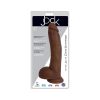 Jock Dong 10 inches with Balls Chocolate Brown