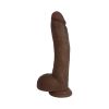 Jock Dong 10 inches with Balls Chocolate Brown